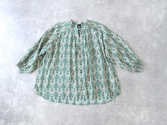 NOMBRE IMPAIR(ノンブルアンペール) シアーアラベスクプリントピンタックブラウスの商品画像3