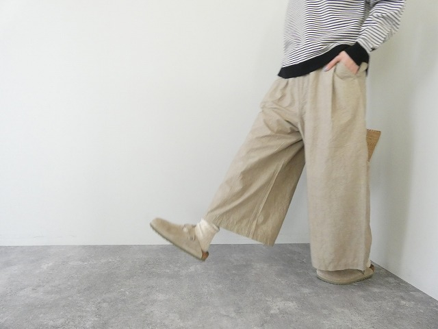 Hands of creation(ハンズオブクリエイション) コットンリネンタイプライターfanageシンプルキュロットスカートの商品画像7