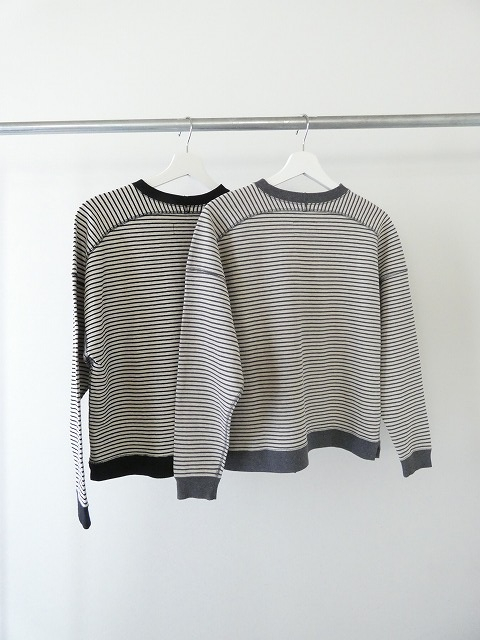 Hands of creation(ハンズオブクリエイション) スウェーデンカノコボーダーオフショルロングスリーブプルオーバーの商品画像10