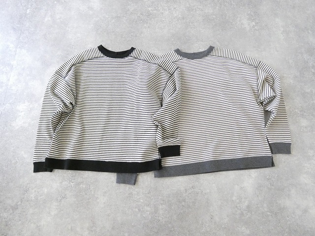 Hands of creation(ハンズオブクリエイション) スウェーデンカノコボーダーオフショルロングスリーブプルオーバーの商品画像3