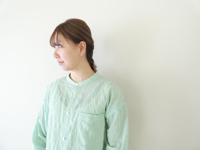 D.M.G.(ディーエムジー) シャーリングストライプBIGポケットワイドシャツの商品画像3