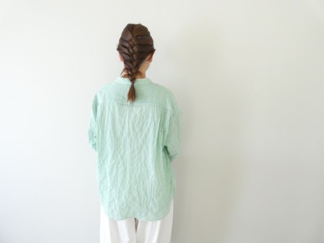 D.M.G.(ディーエムジー) シャーリングストライプBIGポケットワイドシャツの商品画像8