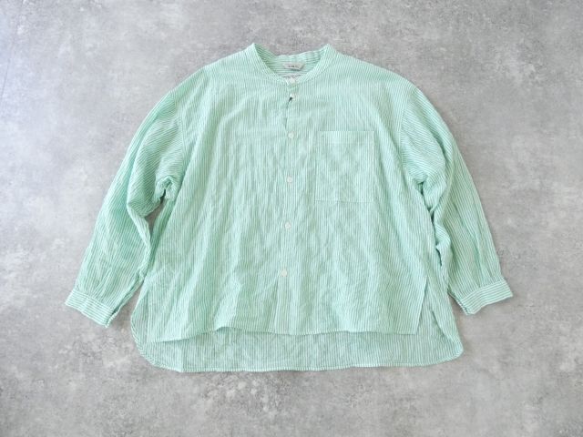 D.M.G.(ディーエムジー) シャーリングストライプBIGポケットワイドシャツの商品画像9