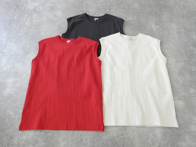 ichi(イチ) ライトヘビー天竺スリーブレスTシャツの商品画像3