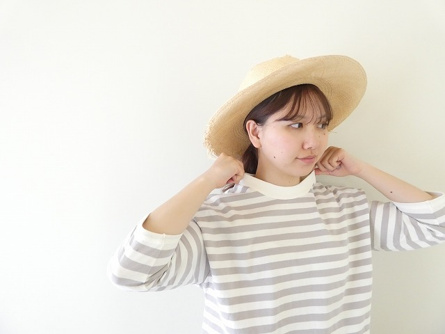 BLUE LAKE MARKET(ブルーレイクマーケット) アメリカンドライ天竺ボーダーサイドスリットプルオーバーの商品画像1