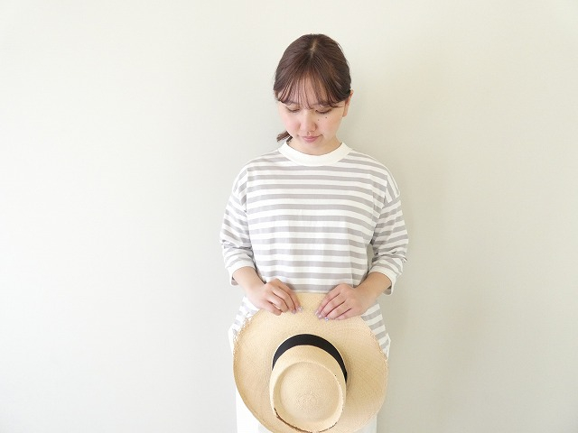 BLUE LAKE MARKET(ブルーレイクマーケット) アメリカンドライ天竺ボーダーサイドスリットプルオーバーの商品画像2