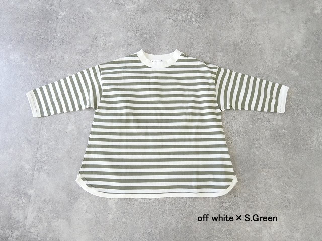 BLUE LAKE MARKET(ブルーレイクマーケット) アメリカンドライ天竺ボーダーサイドスリットプルオーバーの商品画像42