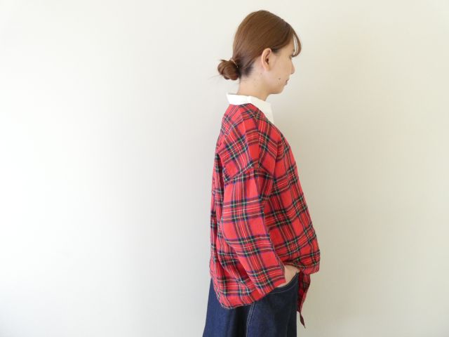 快晴堂(かいせいどう) タータンチェック/エバーグリーンふわりカーディガンの商品画像9