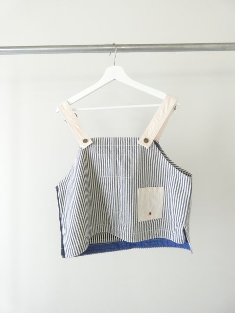 快晴堂(かいせいどう) HAYATE・Duty Wear/小さな造船所のワークウエアヒッコリーオーバーオールベストの商品画像12