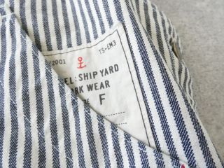 快晴堂(かいせいどう) HAYATE・Duty Wear/小さな造船所のワークウエアヒッコリーオーバーオールベストの商品画像24