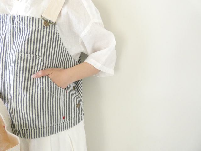 快晴堂(かいせいどう) HAYATE・Duty Wear/小さな造船所のワークウエアヒッコリーオーバーオールベストの商品画像6