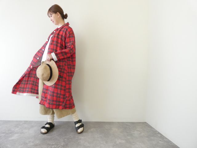 快晴堂(かいせいどう) タータンチェック/エバーグリーンWideコート・ワンピースの商品画像10