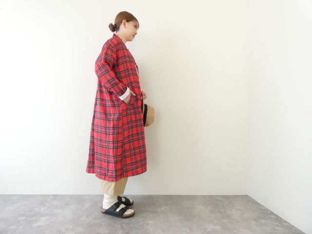 快晴堂(かいせいどう) タータンチェック/エバーグリーンWideコート・ワンピースの商品画像12