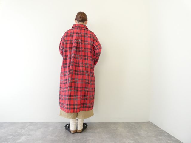 快晴堂(かいせいどう) タータンチェック/エバーグリーンWideコート・ワンピースの商品画像13