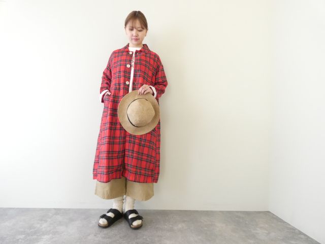 快晴堂(かいせいどう) タータンチェック/エバーグリーンWideコート・ワンピースの商品画像2