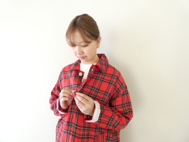 快晴堂(かいせいどう) タータンチェック/エバーグリーンWideコート・ワンピースの商品画像5