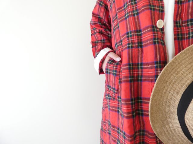 快晴堂(かいせいどう) タータンチェック/エバーグリーンWideコート・ワンピースの商品画像6