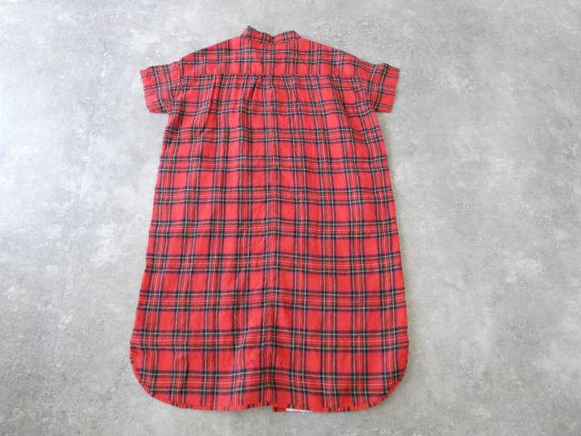 快晴堂(かいせいどう) タータンチェック/エバーグリーンWide丸衿/タブ・半袖ワンピースの商品画像43