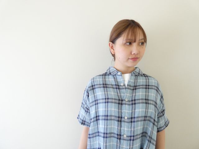 快晴堂(かいせいどう) タータンチェック/エバーグリーンWide丸衿/タブ・半袖ワンピースの商品画像5