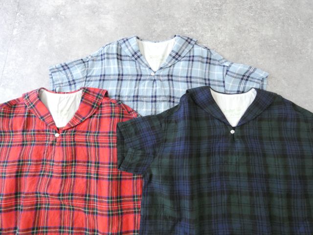 快晴堂(かいせいどう) タータンチェック/エバーグリーンセーラーズシャツの商品画像13