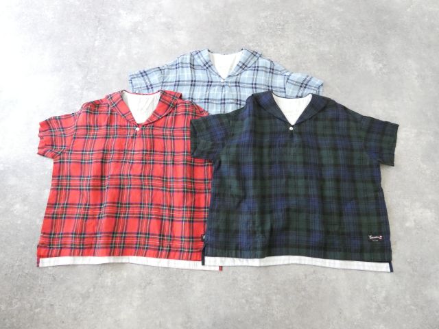 快晴堂(かいせいどう) タータンチェック/エバーグリーンセーラーズシャツの商品画像3