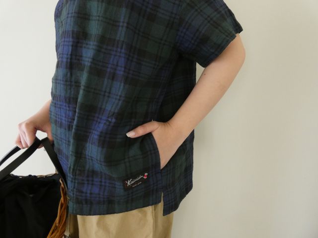 快晴堂(かいせいどう) タータンチェック/エバーグリーンセーラーズシャツの商品画像6