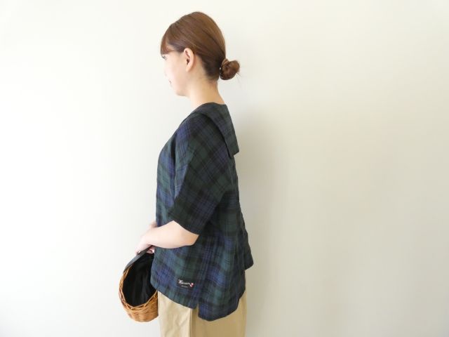 快晴堂(かいせいどう) タータンチェック/エバーグリーンセーラーズシャツの商品画像9