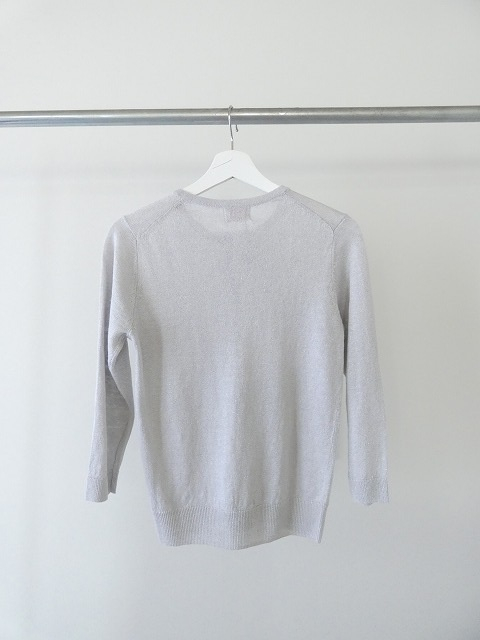 mao made(マオメイド) リネンUVカットいつものクルーネックキラキラカーディガンの商品画像11