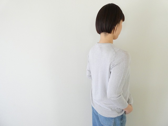 mao made(マオメイド) リネンUVカットいつものクルーネックキラキラカーディガンの商品画像6