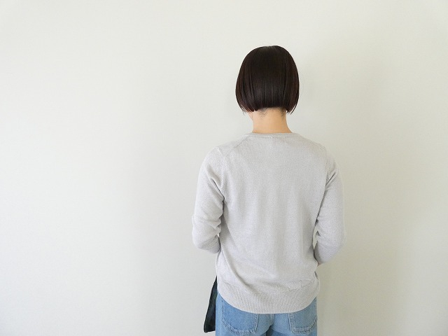 mao made(マオメイド) リネンUVカットいつものクルーネックキラキラカーディガンの商品画像7