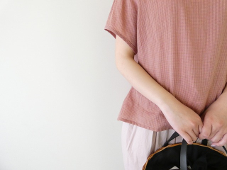 Sarahwear(サラウェア) Shirring Lawn Check　シャーリングローンチェッククルーネック半袖ブラウスの商品画像17