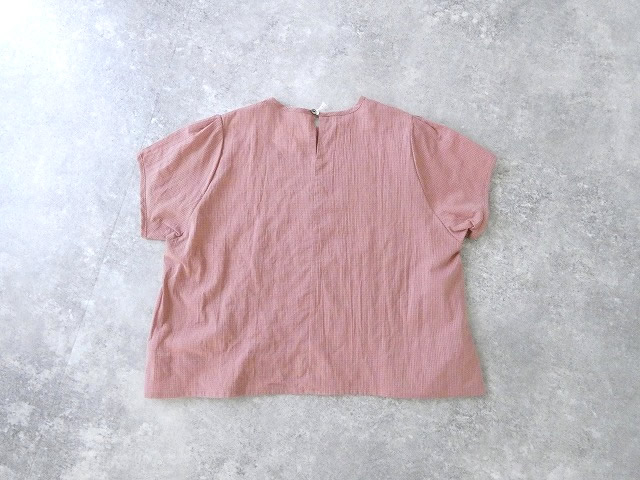 Sarahwear(サラウェア) Shirring Lawn Check　シャーリングローンチェッククルーネック半袖ブラウスの商品画像29