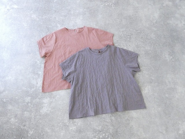 Sarahwear(サラウェア) Shirring Lawn Check　シャーリングローンチェッククルーネック半袖ブラウスの商品画像3