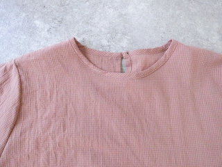 Sarahwear(サラウェア) Shirring Lawn Check　シャーリングローンチェッククルーネック半袖ブラウスの商品画像30