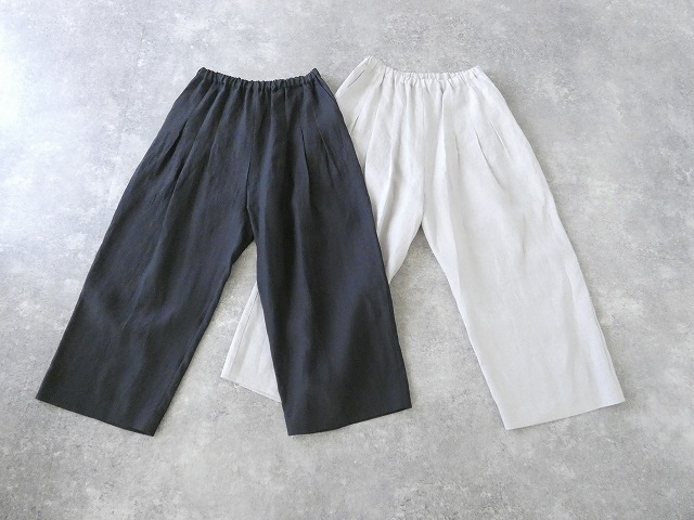 STAMP AND DIARY(スタンプアンドダイアリー) 60/1高密度リネンウエストタックワイドパンツの商品画像3