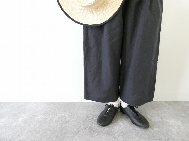 STAMP AND DIARY(スタンプアンドダイアリー) 60/1高密度リネンウエストタックワイドパンツの商品画像6