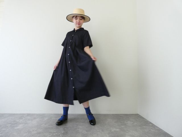 bulle de savon(ビュルデサボン) 5.5ozデニム丸衿ワンピースの商品画像3