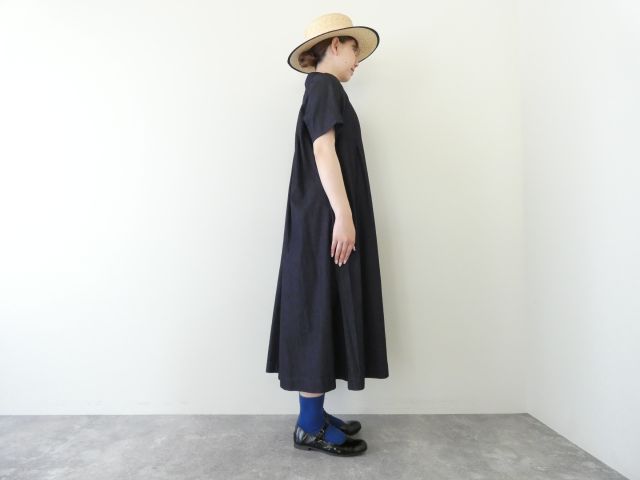 bulle de savon(ビュルデサボン) 5.5ozデニム丸衿ワンピースの商品画像8