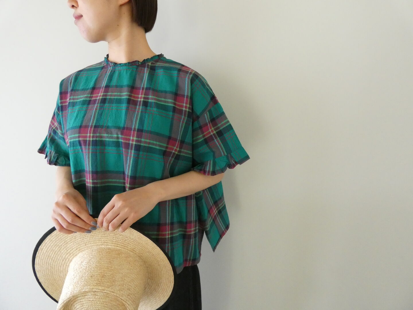 Hands of creation(ハンズオブクリエイション) マドラスチェックフリルプルオーバーの商品画像2