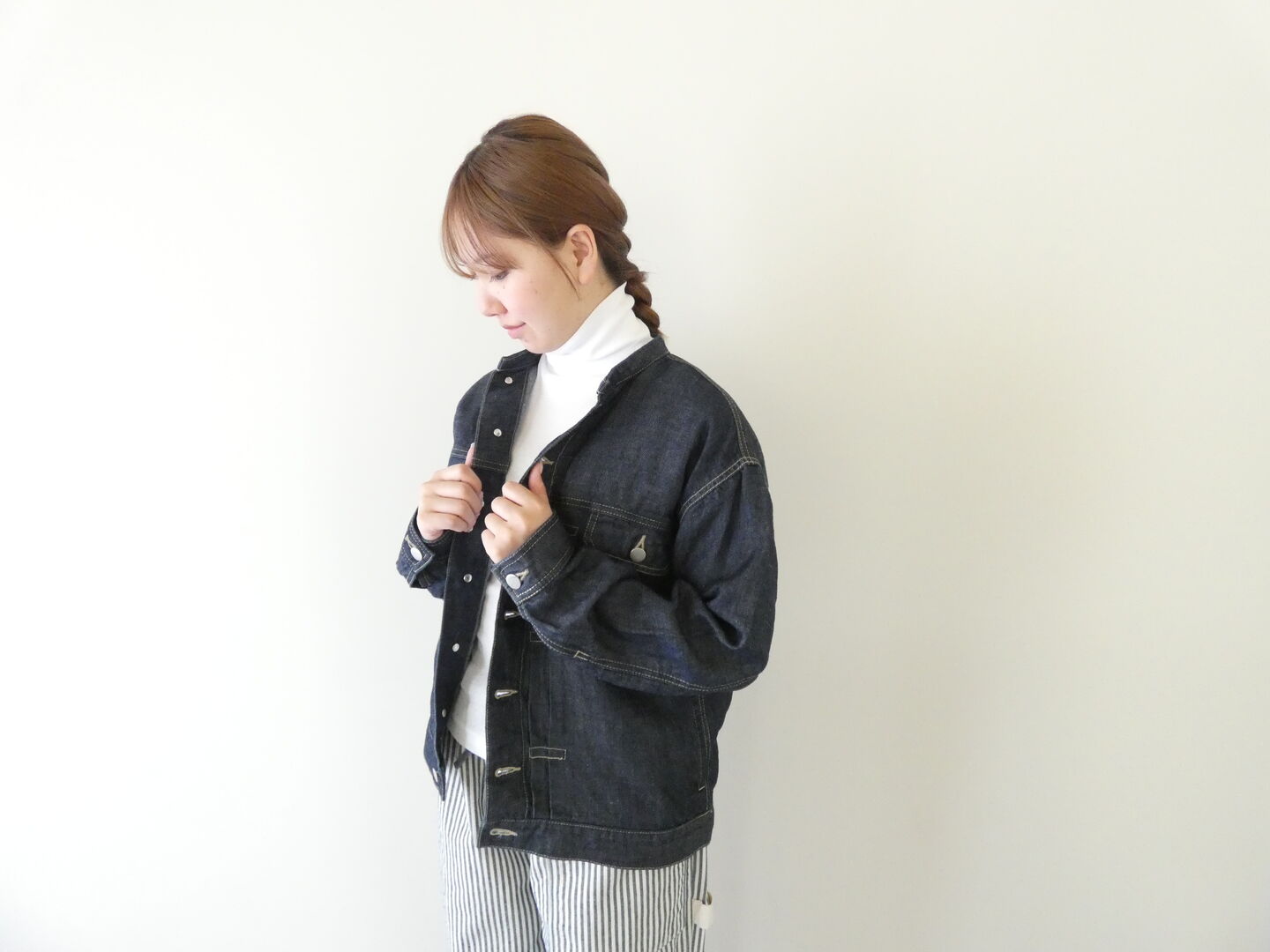 homspun(ホームスパン) 丸胴テレコ5分袖タートルプルオーバーの商品画像12