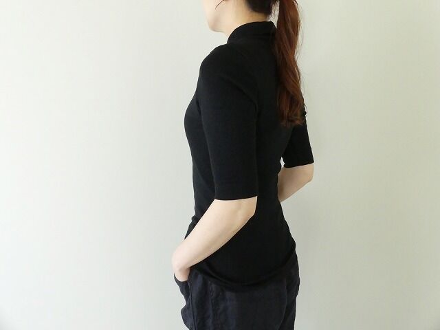 homspun(ホームスパン) 丸胴テレコ5分袖タートルプルオーバーの商品画像14