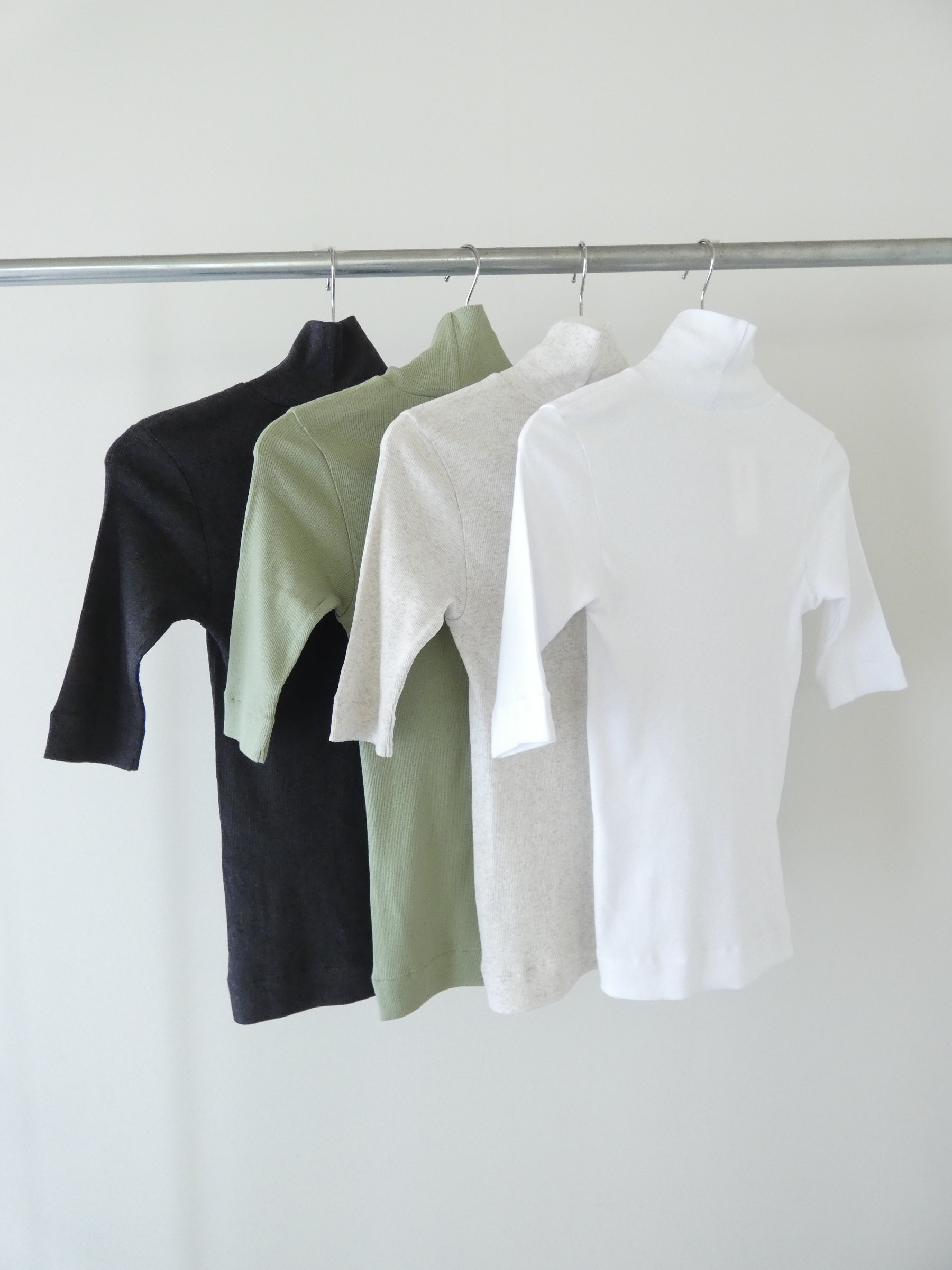 homspun(ホームスパン) 丸胴テレコ5分袖タートルプルオーバーの商品画像15