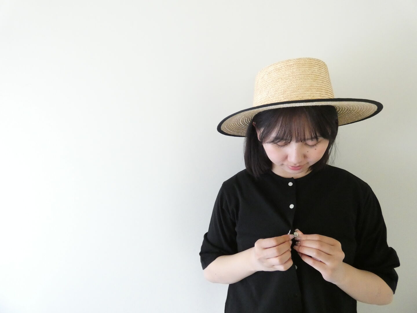 homspun(ホームスパン) 60/2天竺半袖カーディガンの商品画像5