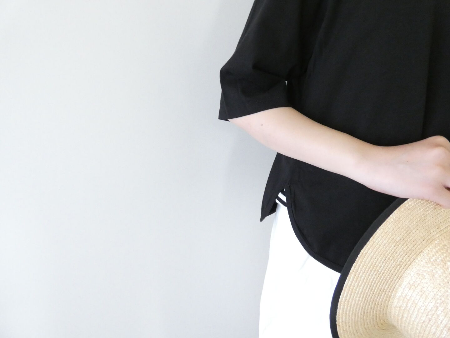 homspun(ホームスパン) 60/2天竺半袖カーディガンの商品画像6