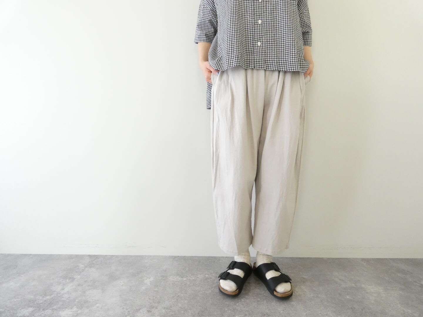 NATURAL LAUNDRY(ナチュラルランドリー) ライト度詰天竺コクーンパンツの商品画像2