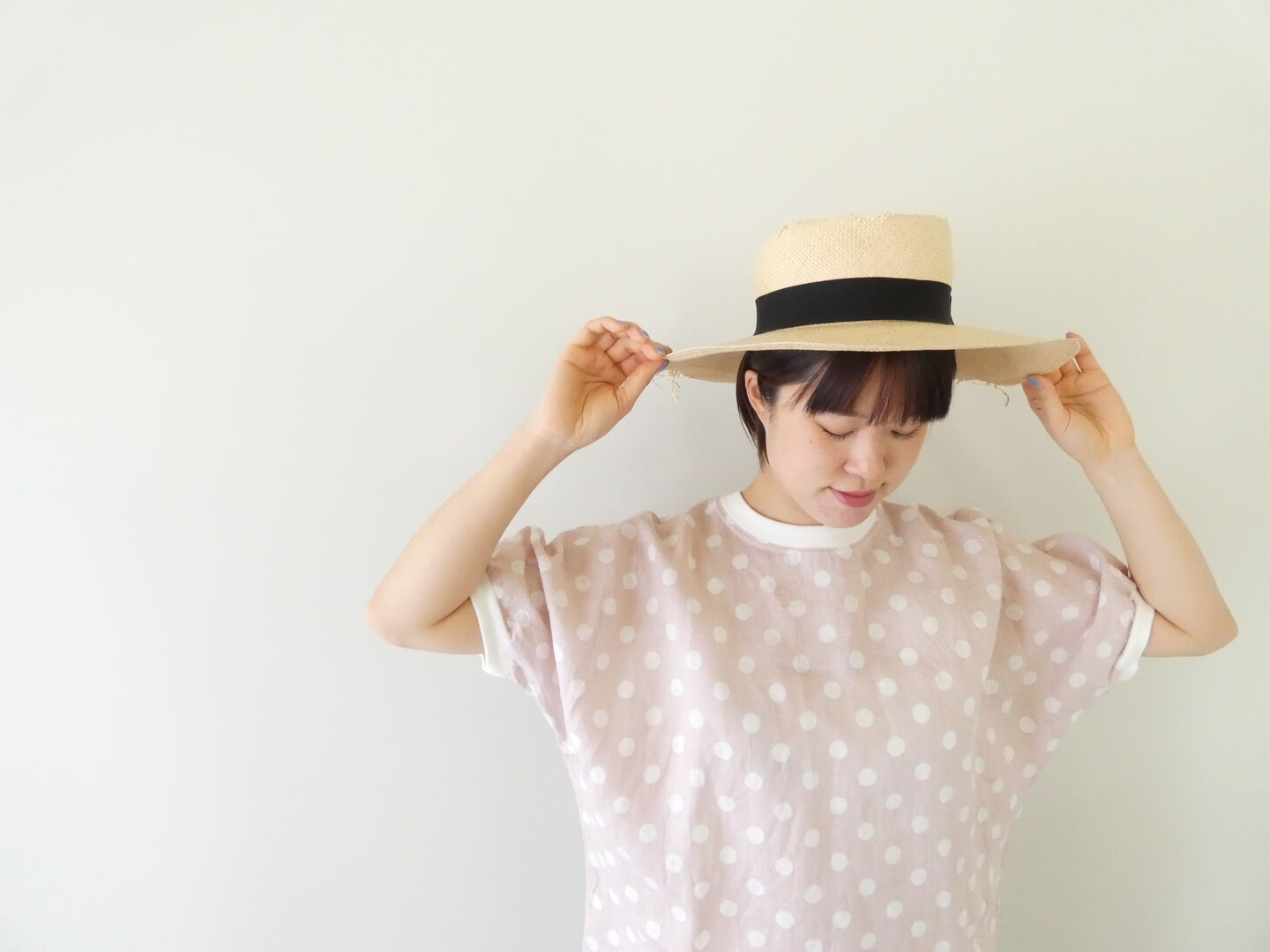 NATURAL LAUNDRY(ナチュラルランドリー) ドットドルマンTの商品画像1