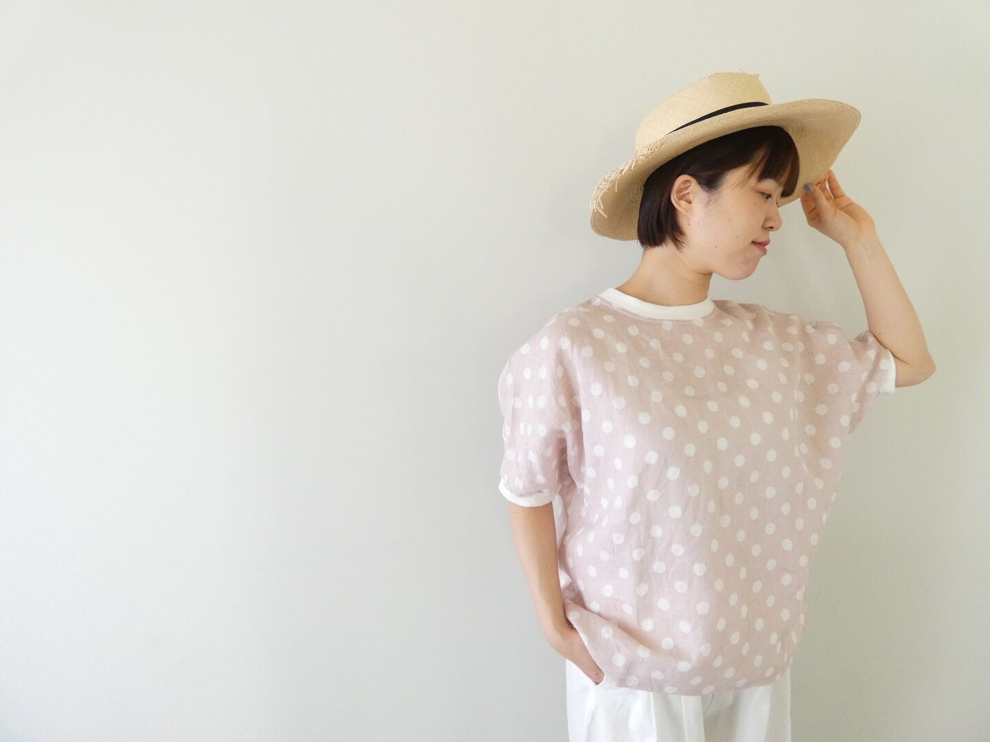 NATURAL LAUNDRY(ナチュラルランドリー) ドットドルマンTの商品画像2