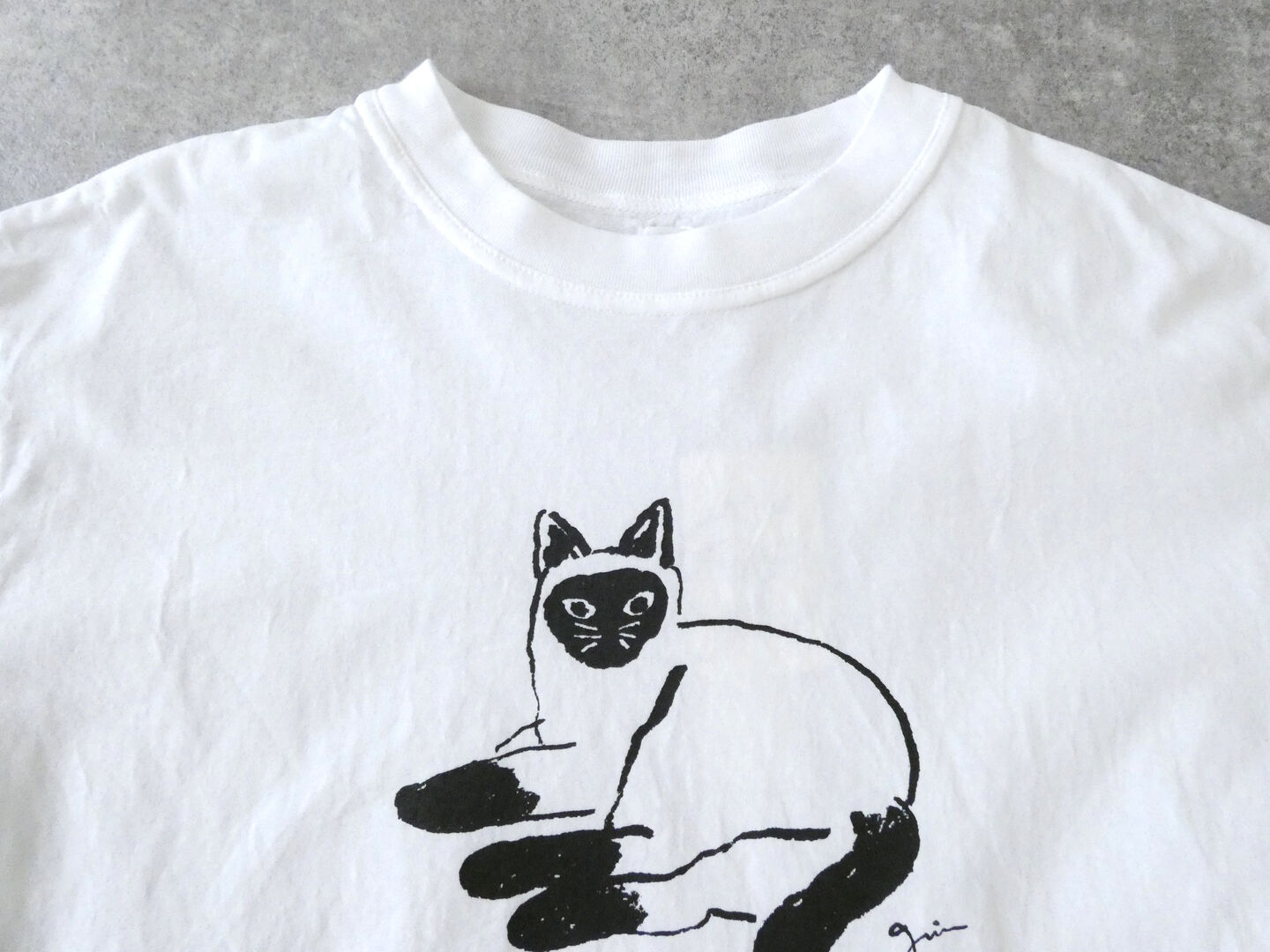 grin(グリン) オーガニックエーゲ海シャム猫プリントTシャツの商品画像23