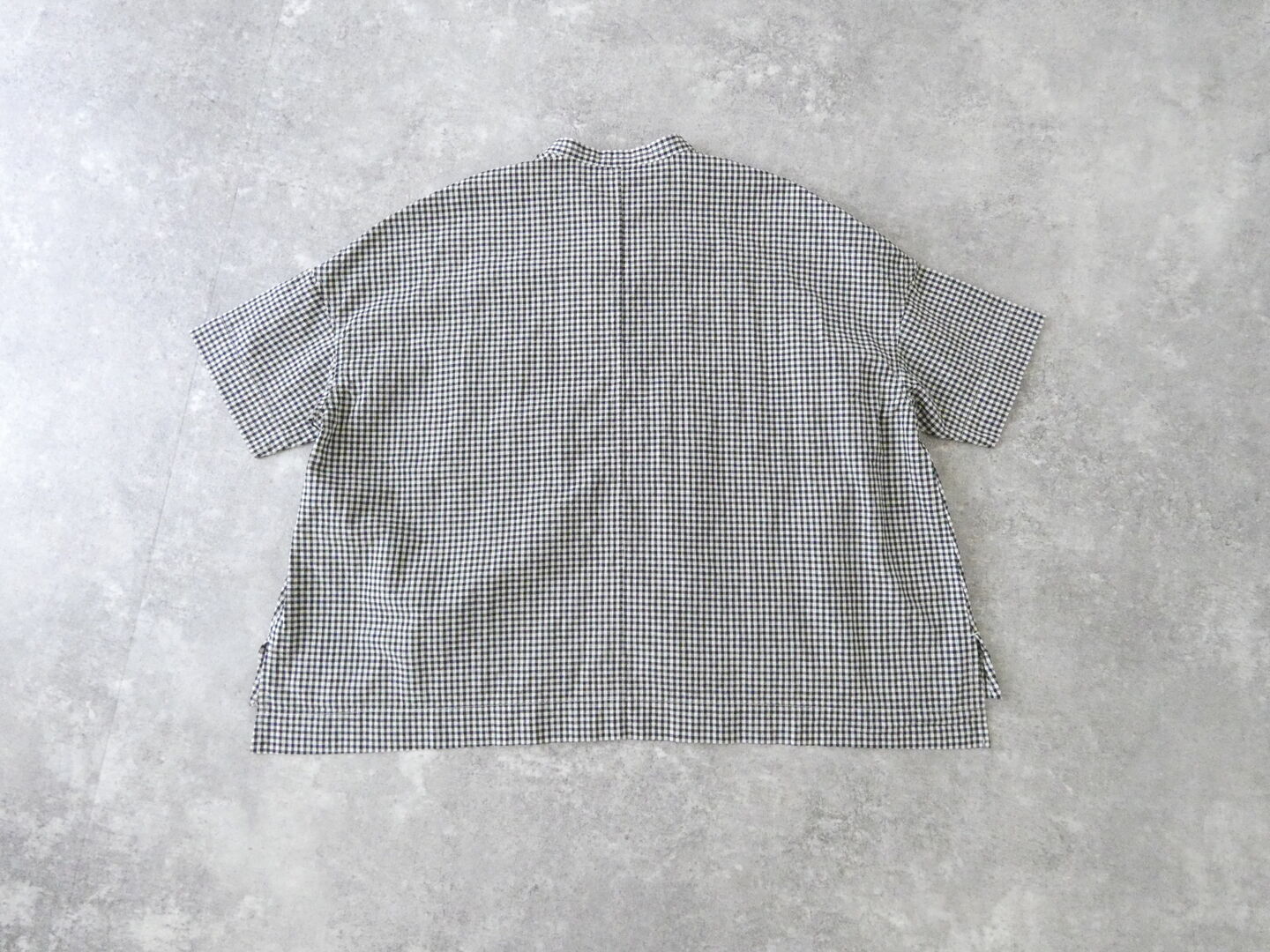 grin(グリン) モノトーンチェック5分袖ワイドシャツの商品画像9