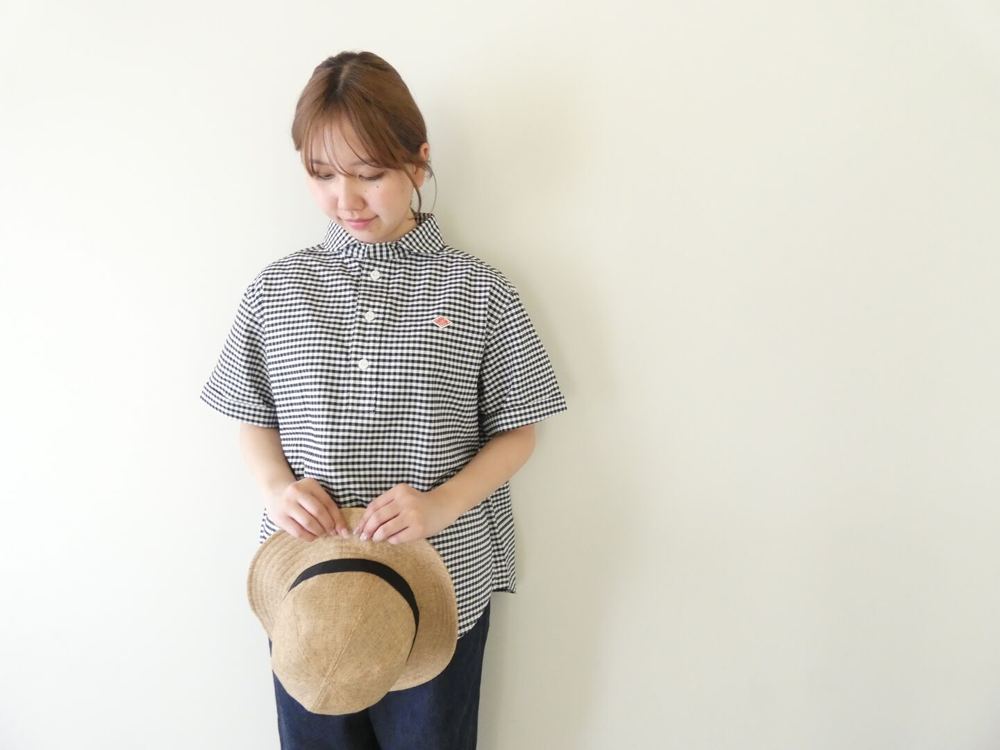 DANTON(ダントン) オックス丸襟ヘンリーシャツ　ROUND COLLAR P.O SHIRT S/Sの商品画像1